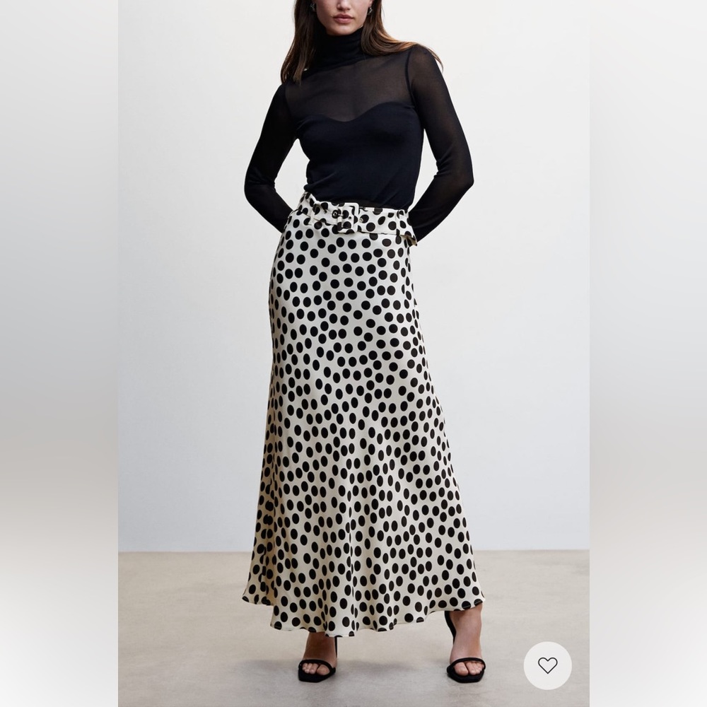 Mango Polkadot Maxi Skirt - New!
